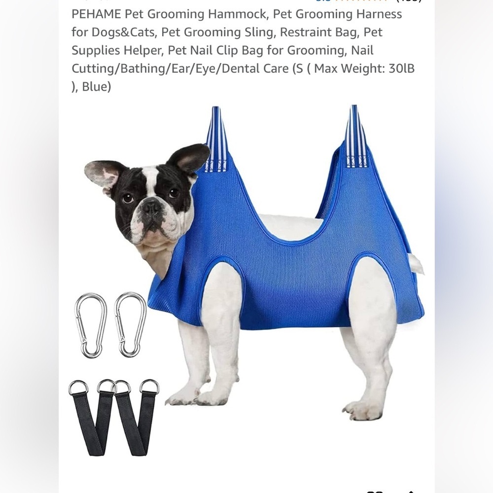 Pet grooming hammock